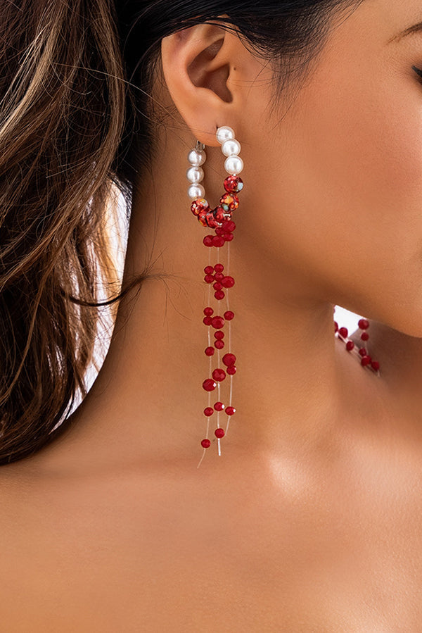 Halloween Gothic Blood Drop Pearl Necklace