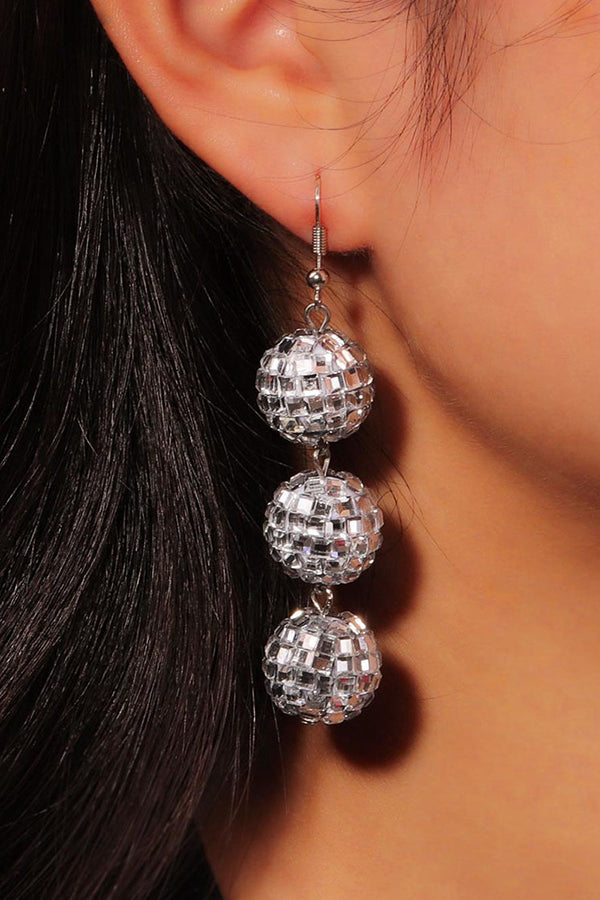 Fashionable Super Sparkly Disco Ball Earrings