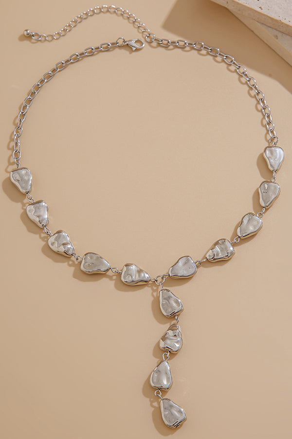 Fashion Irregular Baroque Style Teardrop-shaped Pendant Necklace