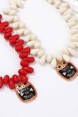 Halloween Simple Beaded Owl Pendant Necklace