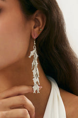 Fashionable Metal Fish Pendant Earrings