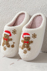 Christmas Cartoon Pattern Warm Cotton Slippers