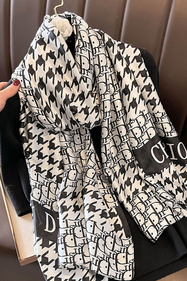 Elegant Imitation Silk Oversized Shawl Scarf