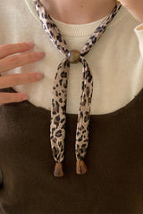 Vintage Pull-out Silk Scarf Beaded Necklace