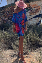 Wonderful Life Tie-dye Print Stretch Oversized Mini Dress
