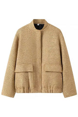 Fashion Sequin Long Sleeve Casual Pocket Loose Jacket