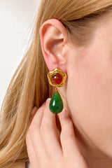 Stylish and Exquisite Titanium Steel Resin Earrings