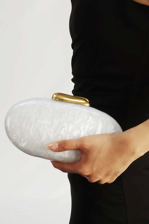 Simple Acrylic Oval Clutch