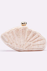 Fashion Acrylic Shell Fan Clutch