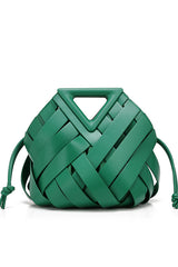Fashion Triangle Woven Large-capacity Handbag