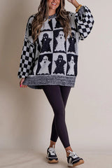 Halloween Casual Loose Crew Neck Sweater