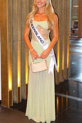 Fashion Lace Splicing Sexy Sleeveless Off-shoulder Slim Maxi Dress