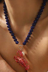 Fashion Lobster Holiday Earrings and Necklace