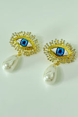 Fashionable Evil Eye Diamond Earrings