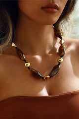 Bohemian Vintage Resin Beaded Necklace