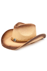 Vintage Western Cowboy Sun Protection Woven Straw Hat