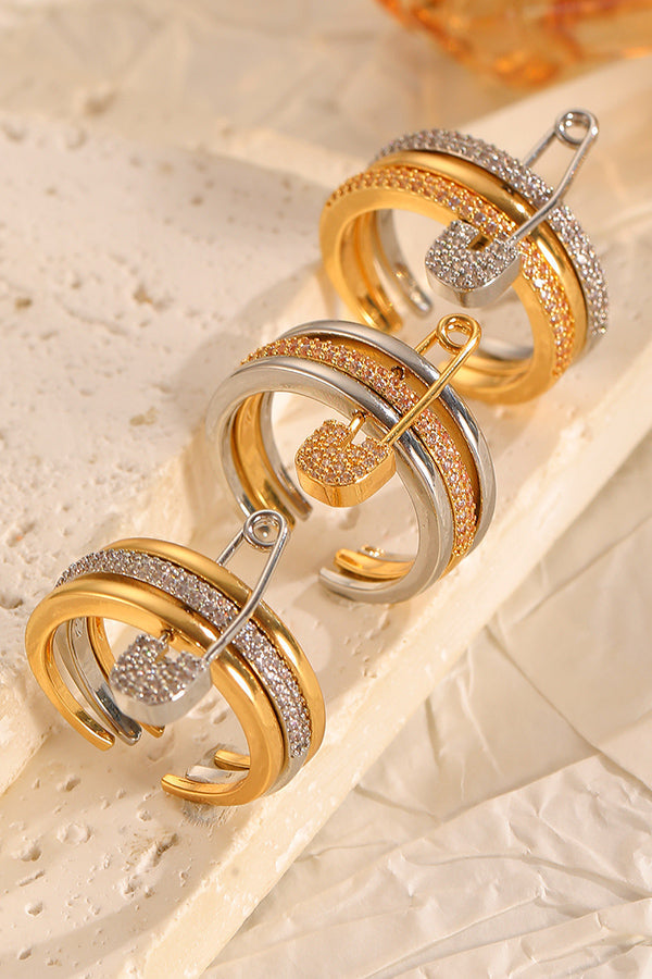 Fashionable Three-color Ring with Detachable Needle Ring