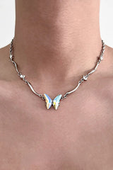 Fashionable Time Dial Metal Necklace