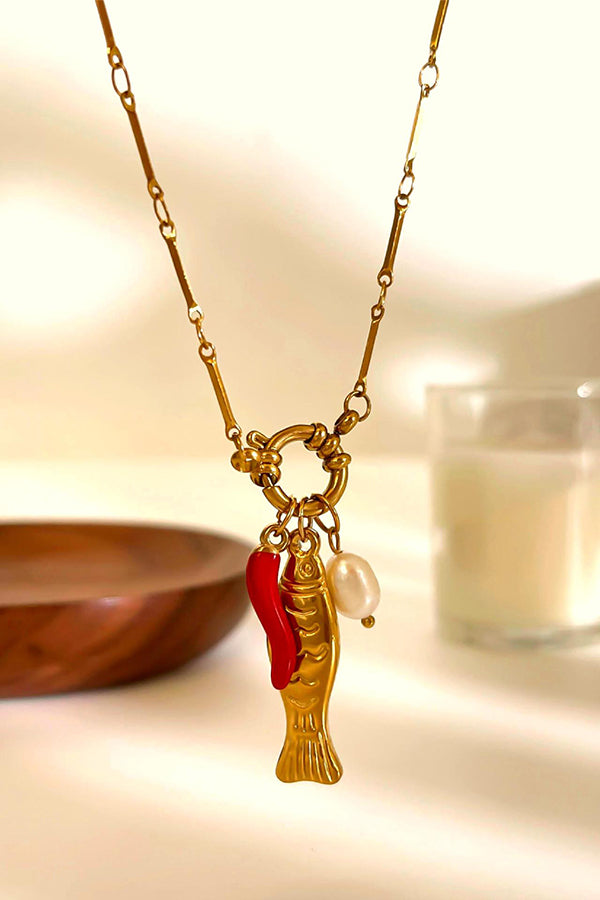 Fashion Koi Freshwater Pearl Necklace