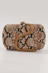Fashionable Snake-embellished Evening Clutch