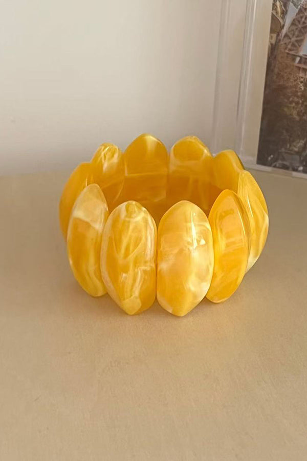 Fashionable Acrylic Oval Elastic Bracelet