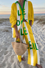 Fruit Print Oversized Shirt and Elastic Waist Pocket Pants Set