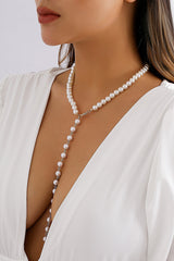 Vintage Beaded Chain Tassel Necklace