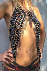 Punk Sexy Sequined Tassel Body Chain