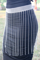 Fashionable Tassel Rhinestone Chain Waist Necklace