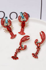 Fashionable Diamond Lobster-shaped Holiday Earrings