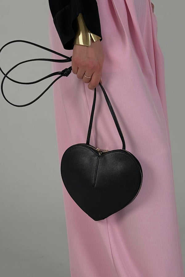 Fashionable Heart Genuine Leather Shoulder Crossbody Bag