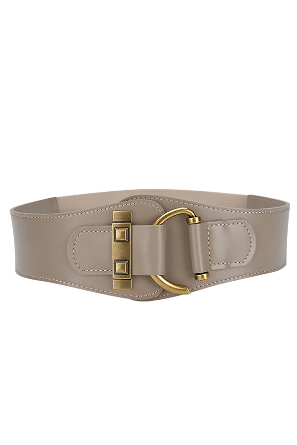Retro Style Waist-hugging Wide Leather Belt