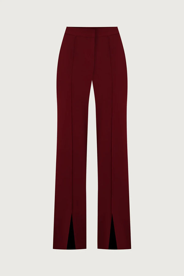 Vita Mesh Patchwork High Neck Wide Sleeve Bodysuit and High Rise Pocket Slit Pants Set