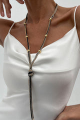 Simple Y-shaped Metal Tassel Chain Necklace