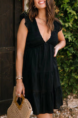 Sunny Wanderings Smocked Tiered Babydoll Mini Dress