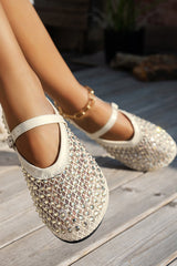 Fashionable Rhinestone Elegant French Buckle Sandals