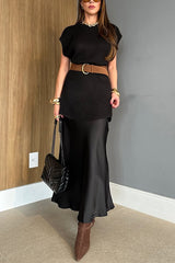 Solid Color Loose Sleeveless Casual Knitted Vest