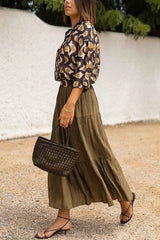 Unique Printed Lapel Button-down Loose Casual Shirt