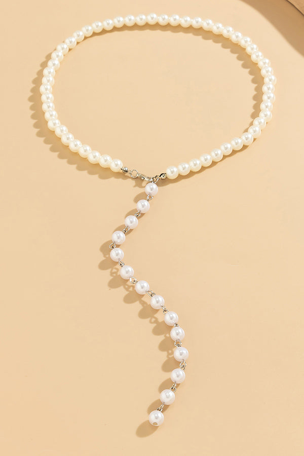 Vintage Beaded Chain Tassel Necklace