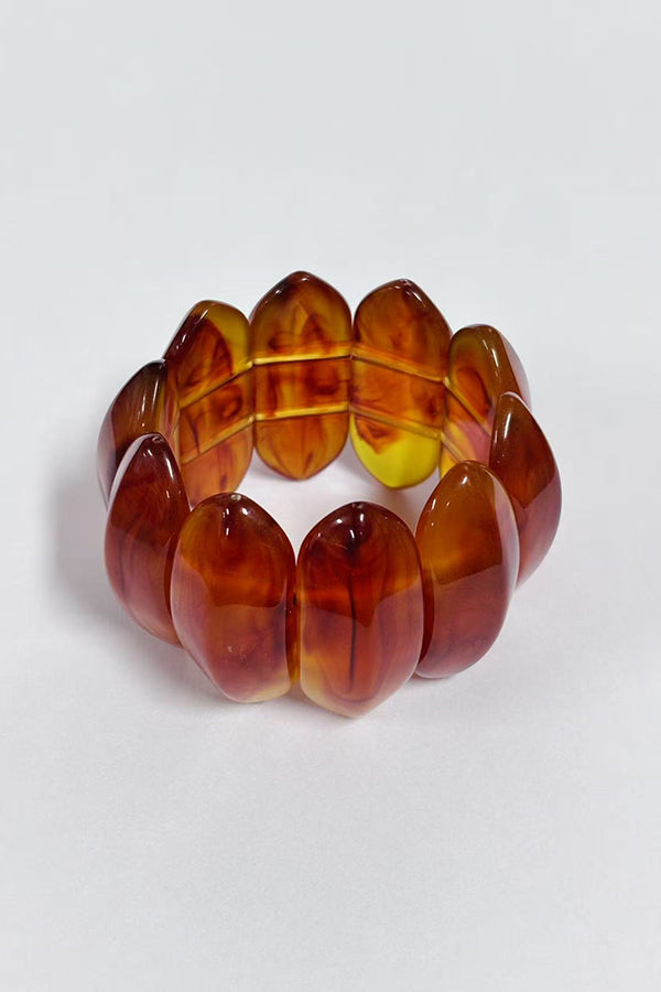 Fashionable Acrylic Oval Elastic Bracelet