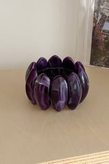 Fashionable Acrylic Oval Elastic Bracelet