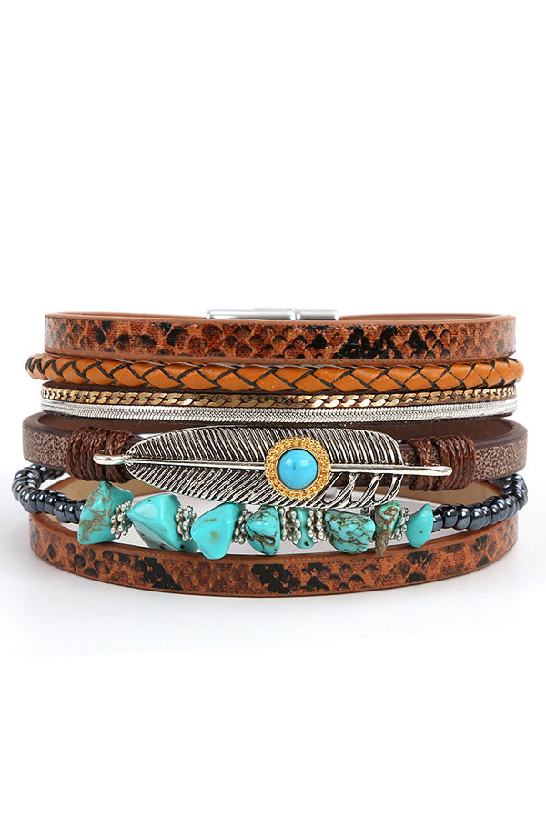 Bohemian Vintage Gravel Braided Bracelet